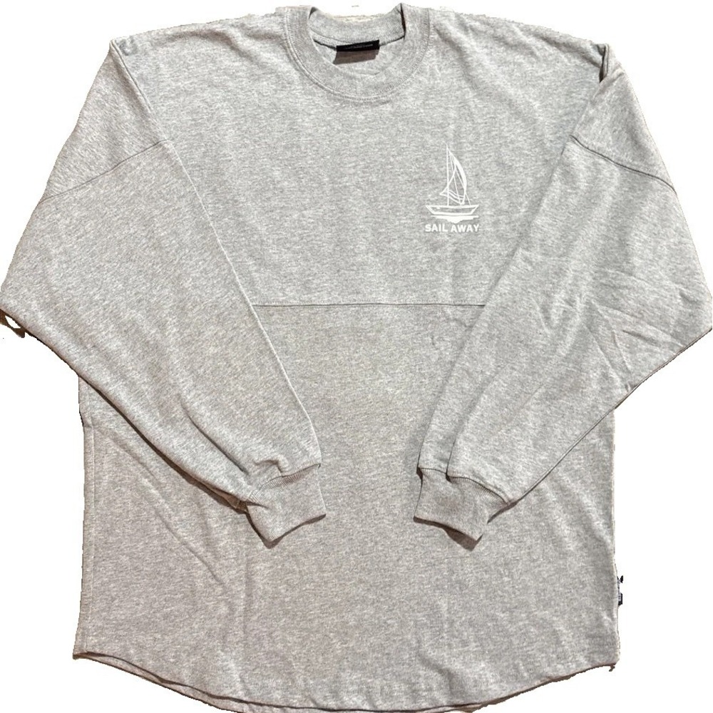 Spirit Jersey Sail Away Womens M Gray T-Shirt Heathered Fabric Texture
